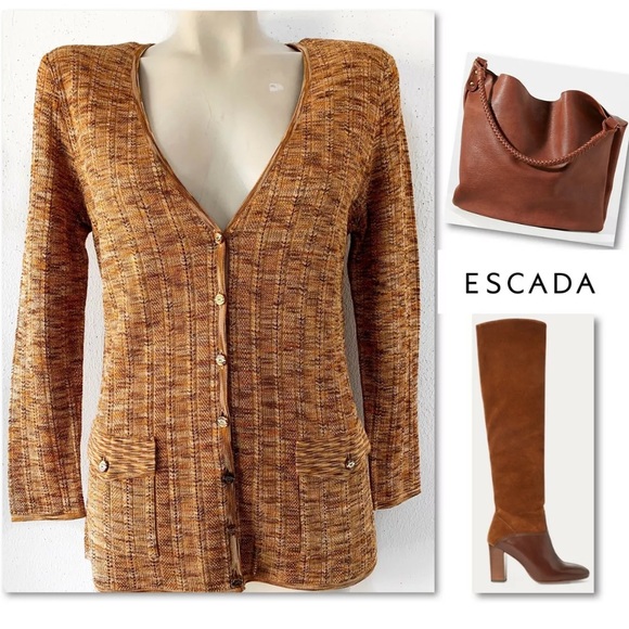 ESCADA KNIT CARDIGAN SWEATER SZ 40 / US SZ 10